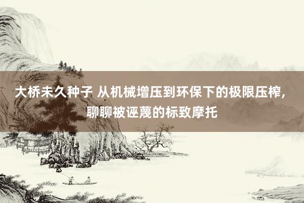 大桥未久种子 从机械增压到环保下的极限压榨, 聊聊被诬蔑的标
