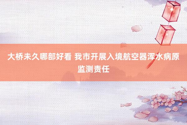 大桥未久哪部好看 我市开展入境航空器浑水病原监测责任