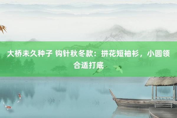 大桥未久种子 钩针秋冬款：拼花短袖衫，小圆领合适打底